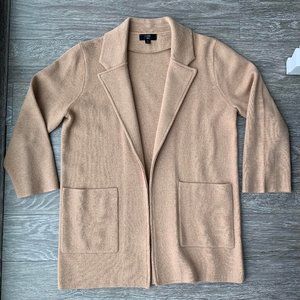 SOLD! J Crew | Open-Front Sweater Blazer | Camel